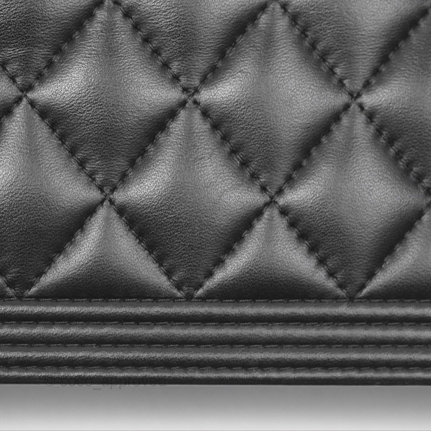 Chanel Quilted Boy Wallet on Chain WOC Black Calfskin Aged Gold Hardware