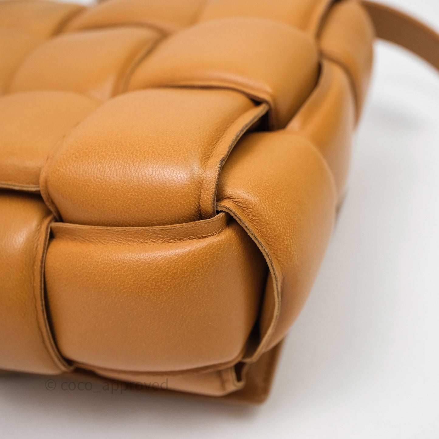 Bottega Veneta Padded Cassette Camel Lambskin