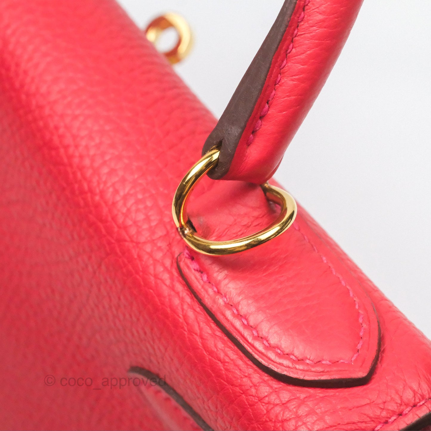 Hermès Kelly 28 Retourne Rouge Tomate S5 Clemence Gold Hardware