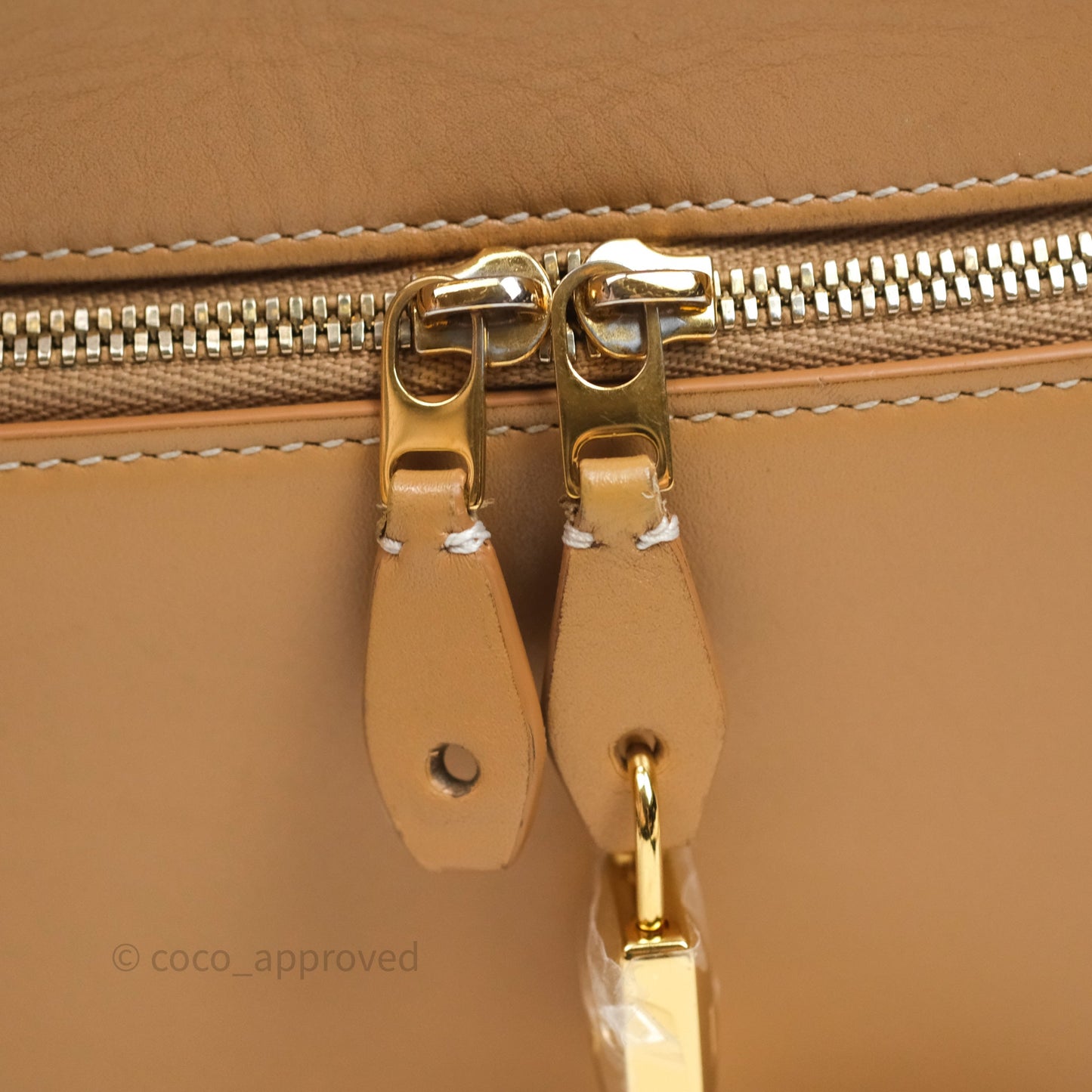 Loro Piana Extra Bag L27 Light Bamboo Calfskin Gold Hardware