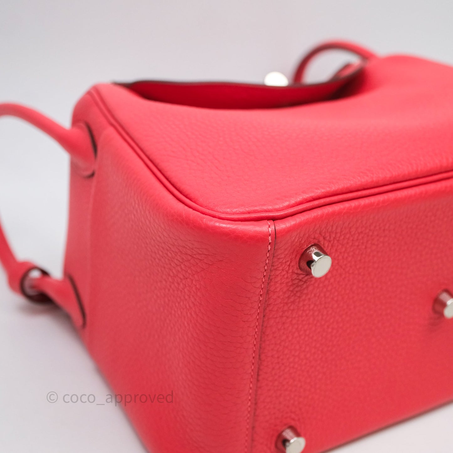 Hermes Lindy 26 Clemence Rouge Palladium Hardware