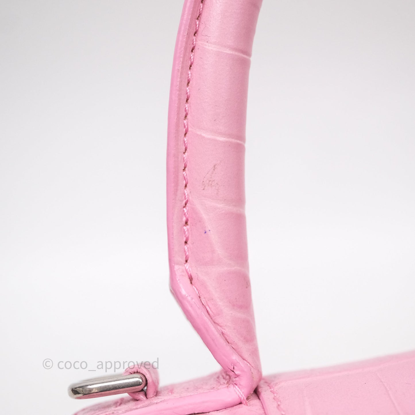 Balenciaga Small Hourglass Embossed Bag Pink