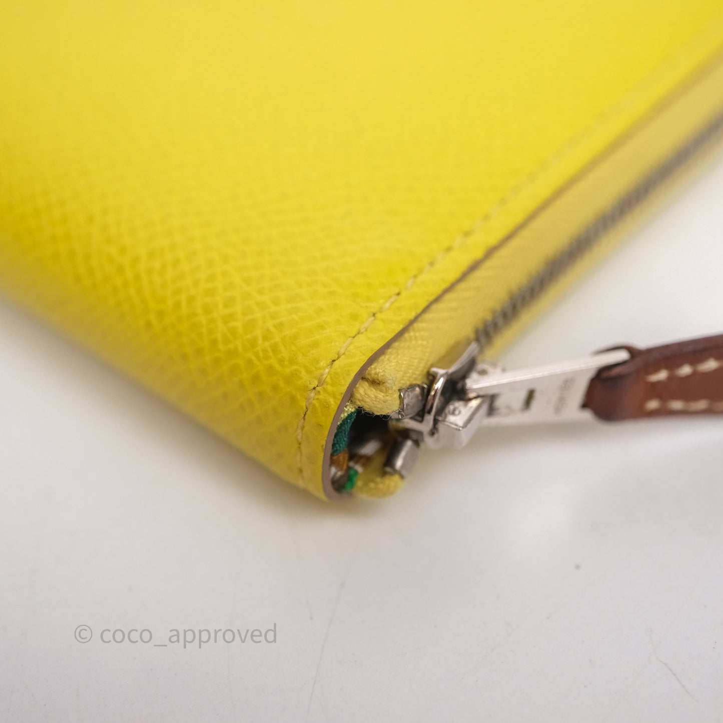 Hermès Silk In Compact Wallet Yellow Epsom
