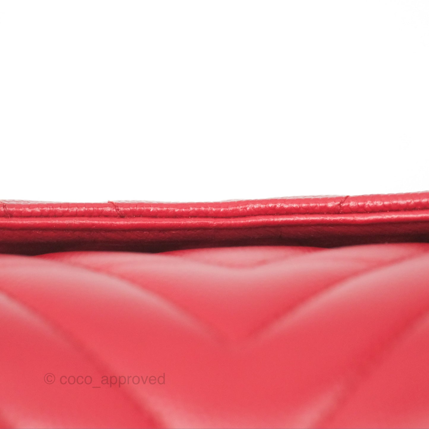 Chanel Medium Classic Flap Chevron Red Caviar Silver Hardware