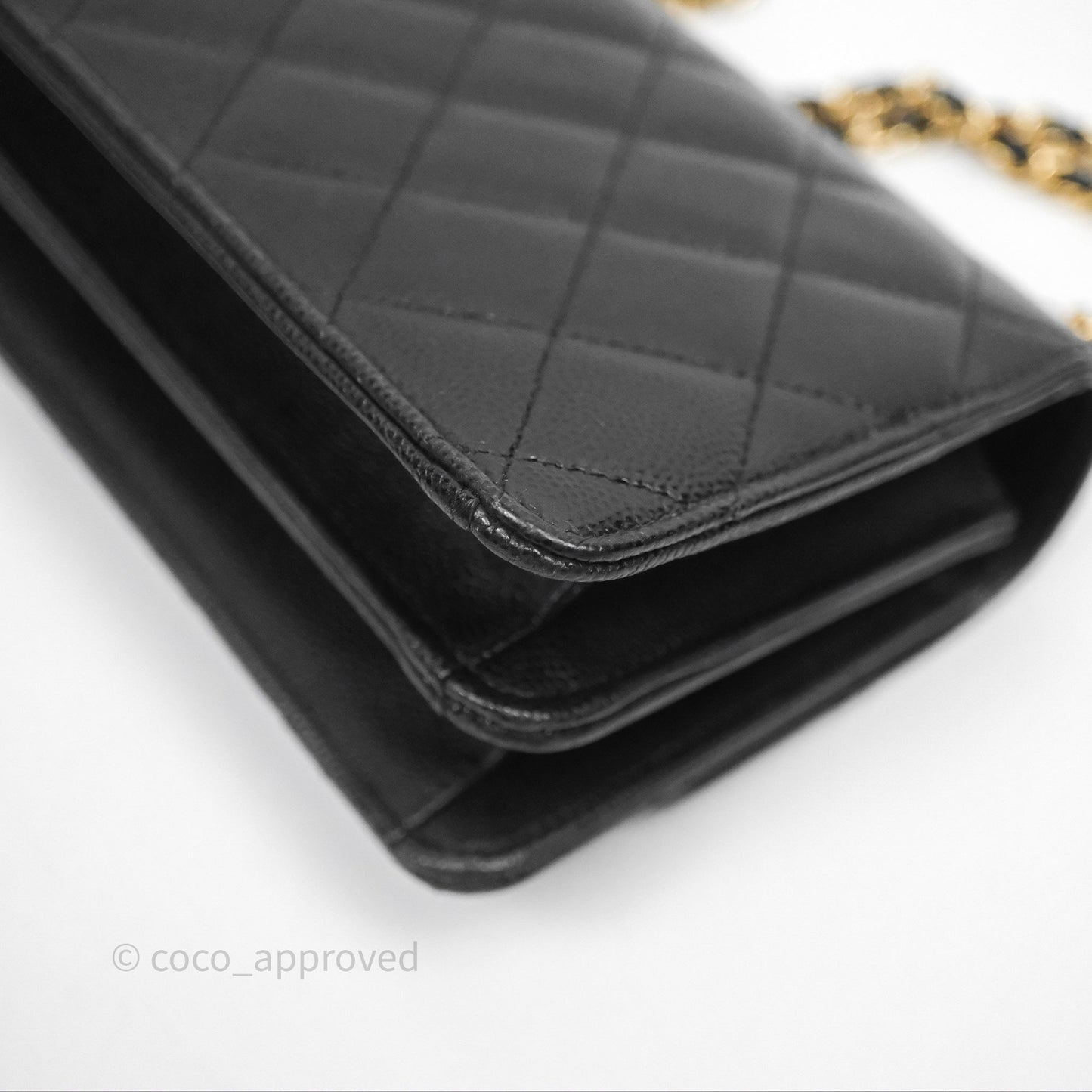Chanel WOC Bag Charm Black Caviar Gold Hardware