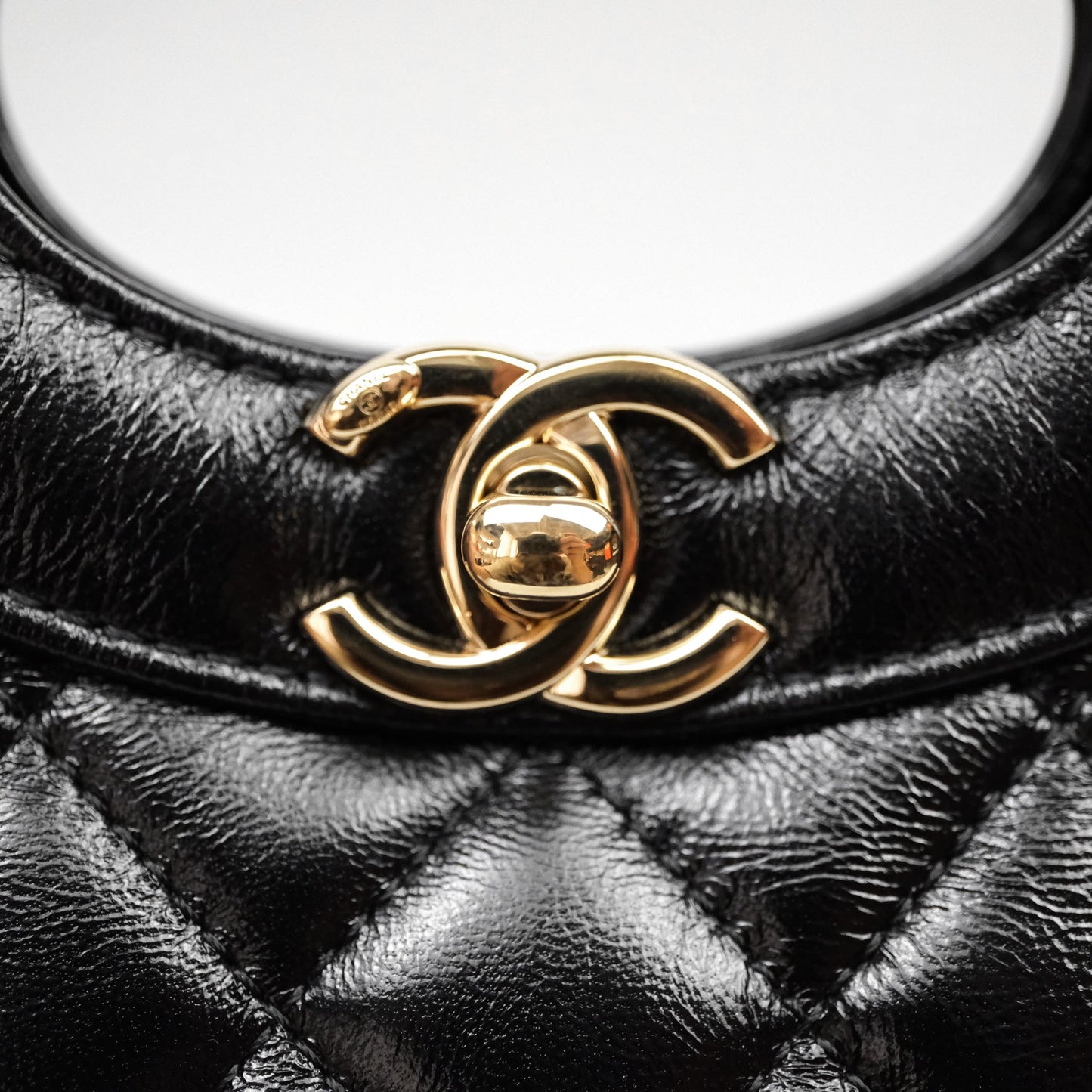 Chanel 31 Small Shopping Bag Shiny Lambskin Black Gold Hardware