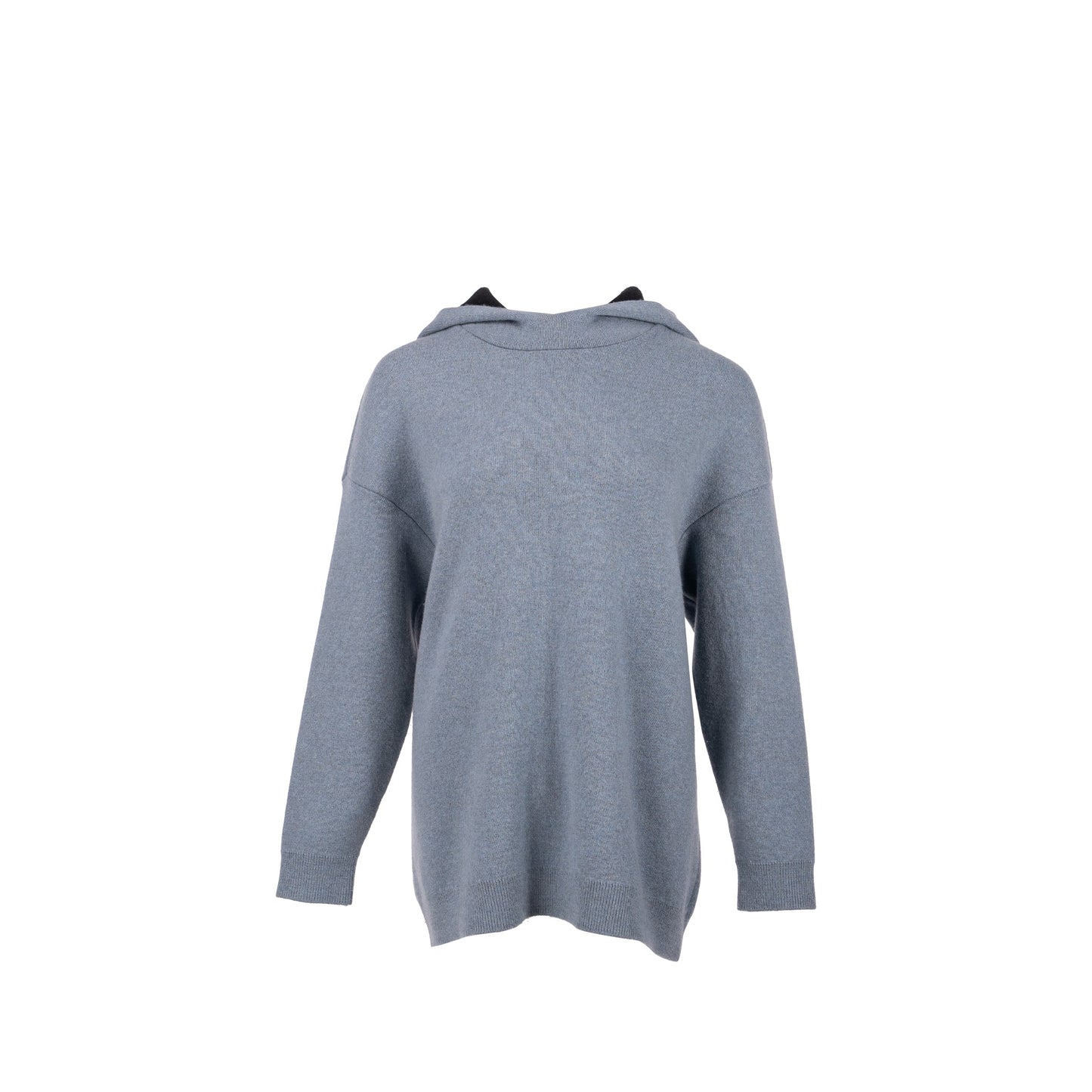 Luxury Dior Size 36 J'aLuxury Dior 8' Hooded Sweater with Rear Signature Cashmere Blue Grey/Black