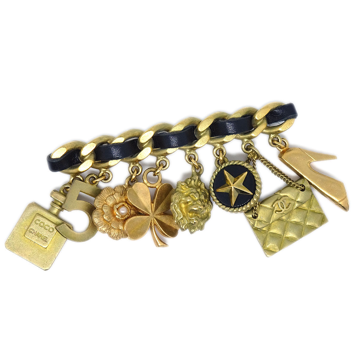 Luxury Chanel Icon Brooch Pin Gold 94P