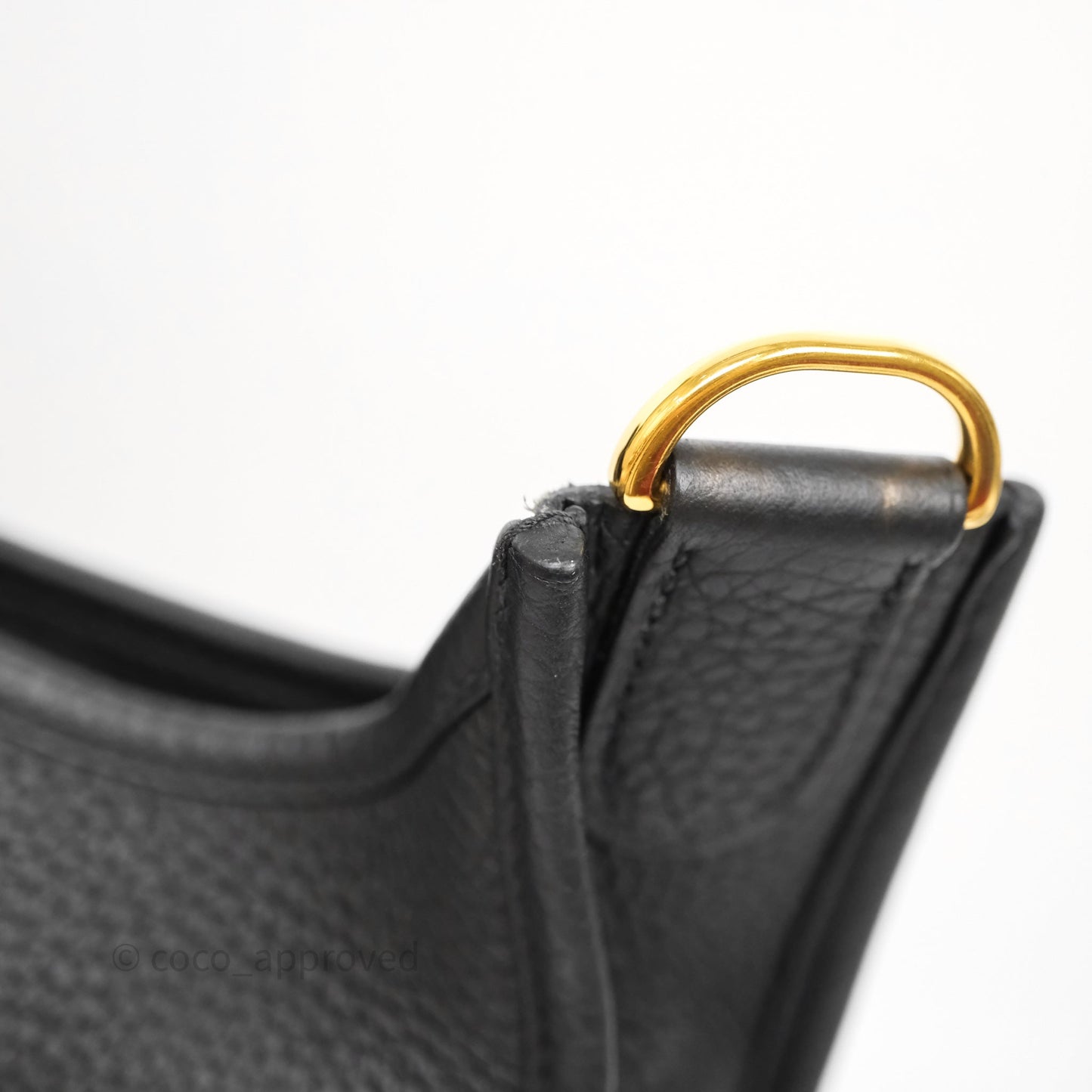 Hermes Evelyne III 29 Black Clemence Gold Hardware