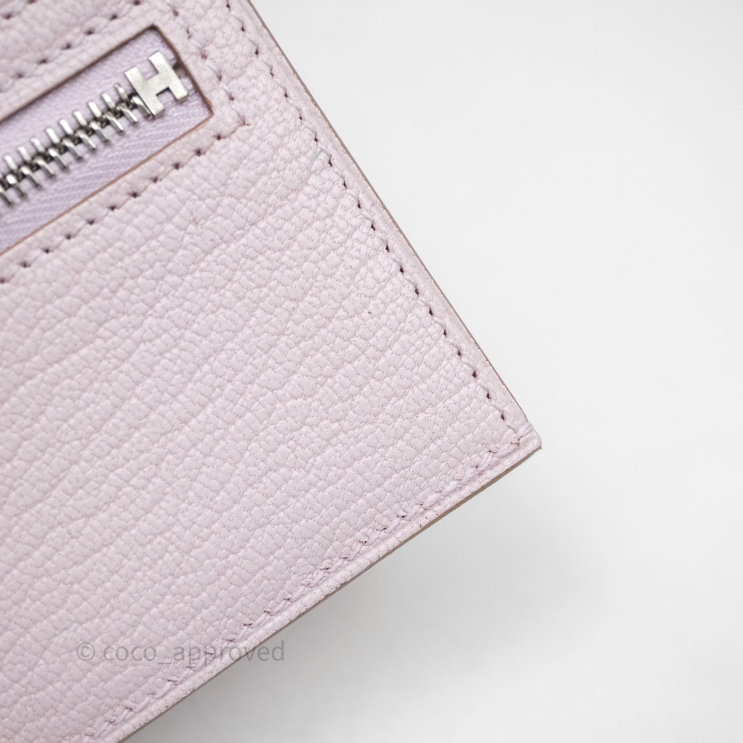 Hermes Bearn Wallet Mauve Pale 09 Palladium Hardware