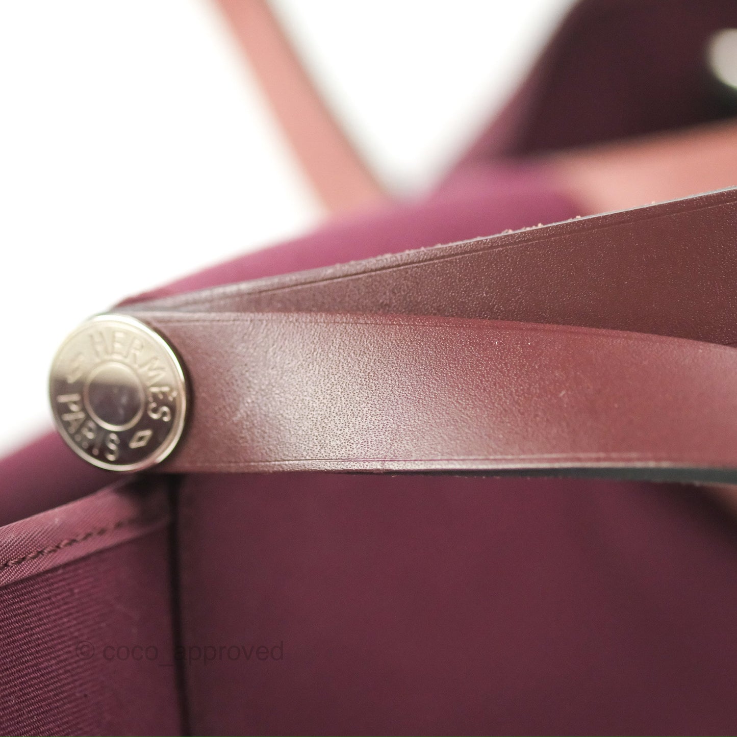 Hermès Cabag Elan Bag Purple Canvas