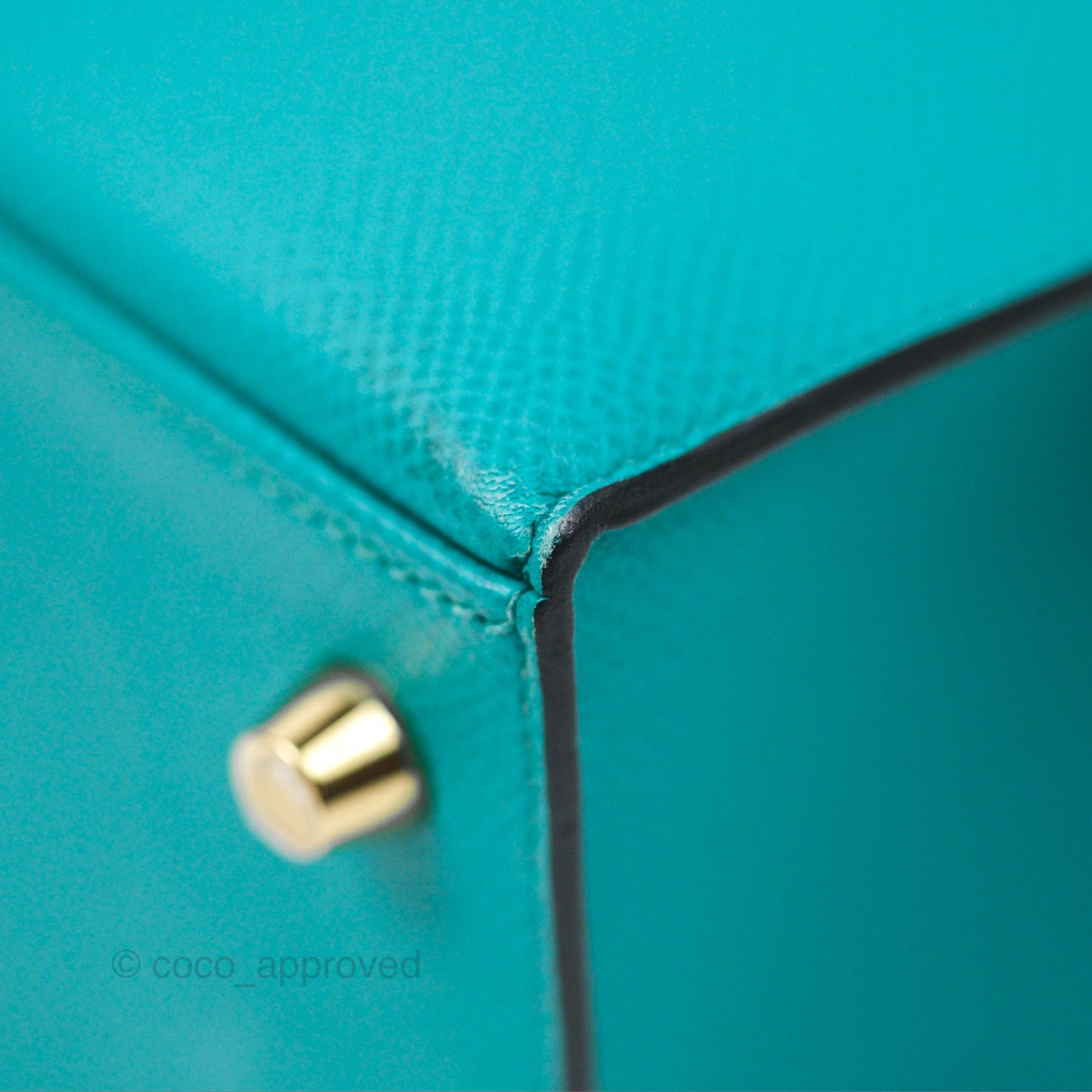 Hermès Sellier Kelly 25 Bleu Paon 7F Epsom Gold Hardware