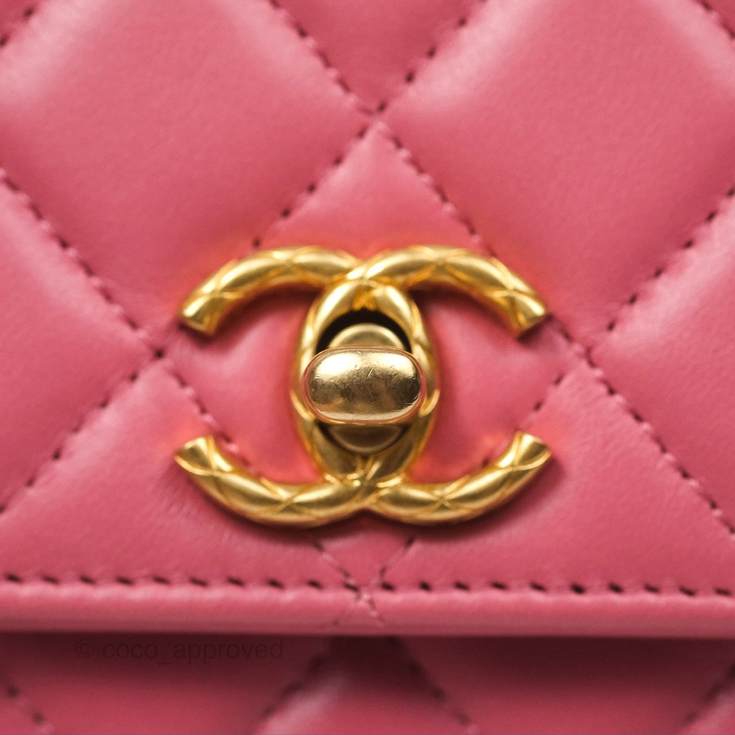 Chanel All Slide Wallet on Chain WOC Adjustable Chain Quilted Pink Lambskin