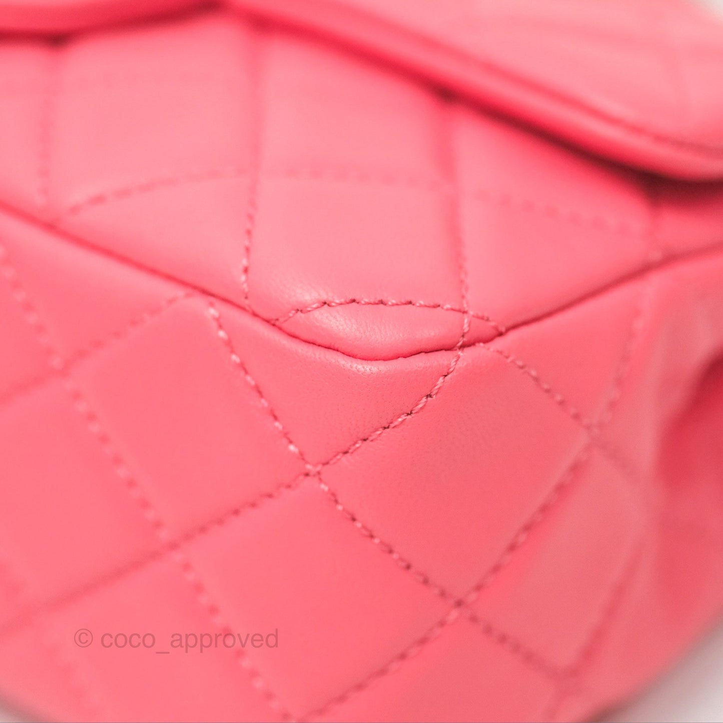 Chanel Pearl Crush Mini Rectangular Pink Lambskin Aged Gold Hardware