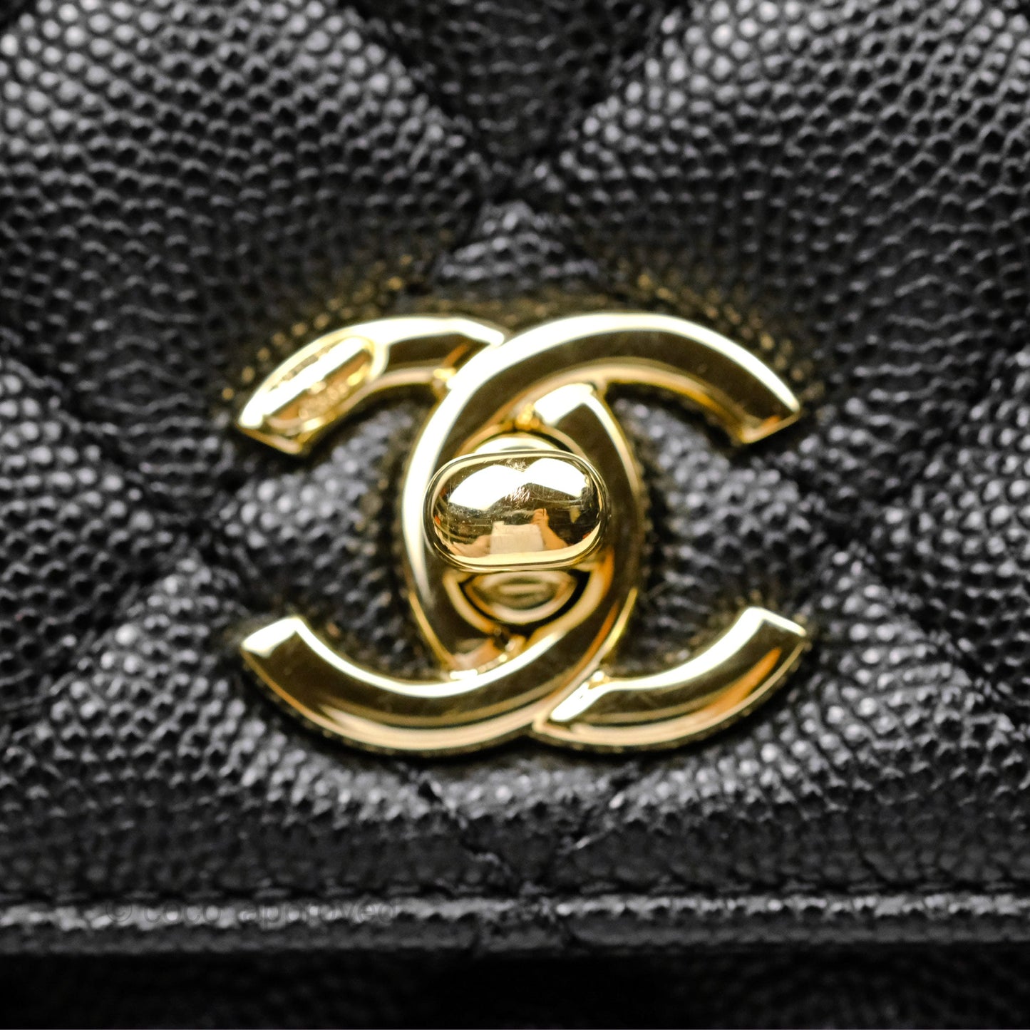 Chanel Small Coco Handle Black Caviar Gold Hardware