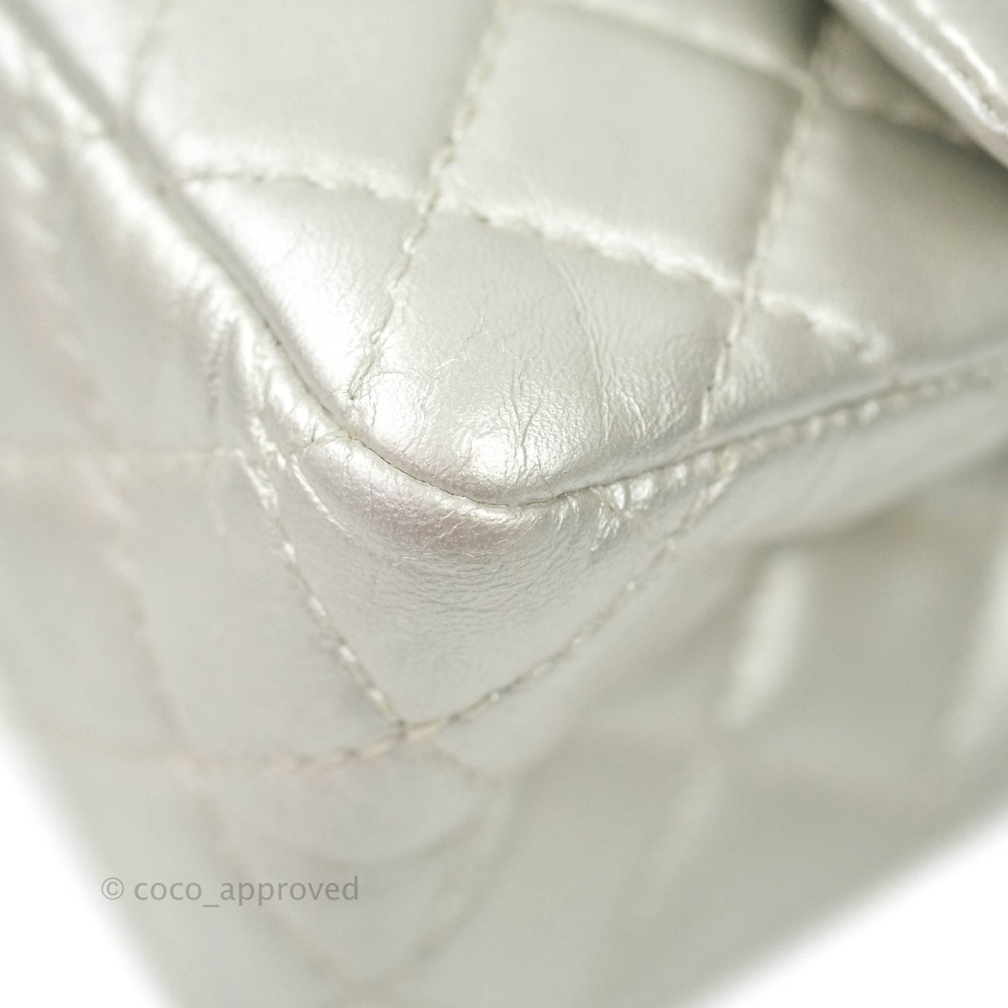 Chanel Reissue Quilted Aged Calfskin Metallic Silver Matte Silver Hardware 225