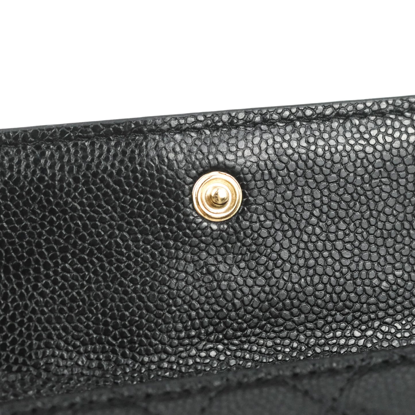 Chanel Quilted Small Boy Flap Wallet Black Caviar Gold Hardware