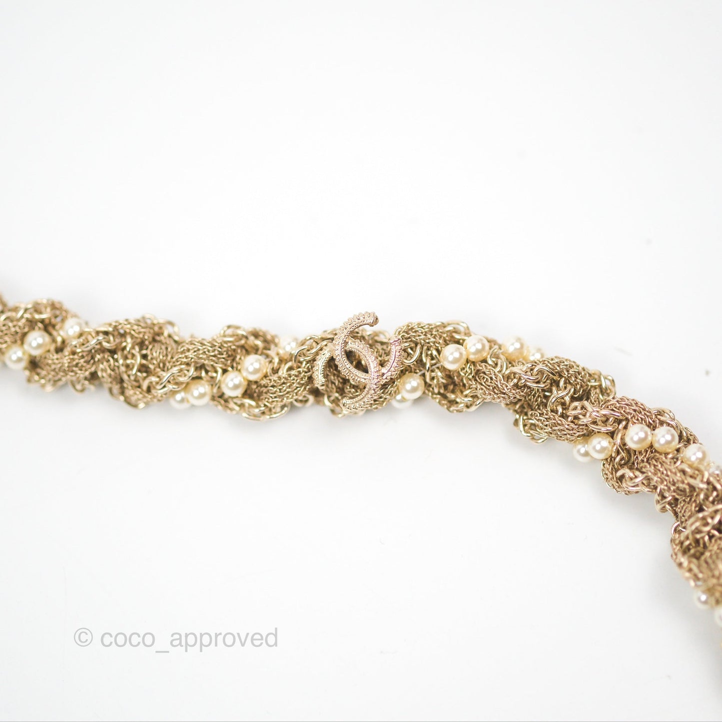 Chanel Long CC Necklace Gold Tone 18A