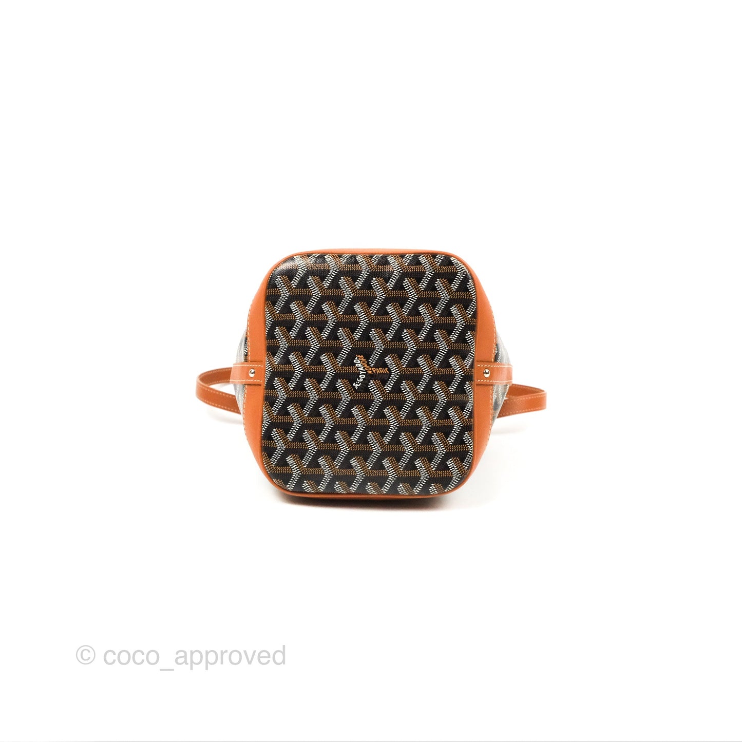 Goyard Petit Flot Bucket Bag Black & Tan Goyardine