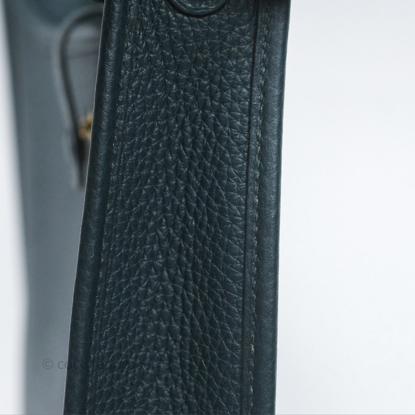 Hermès Mini Evelyne 16 Vert Cypres 6O Clemence Gold Hardware