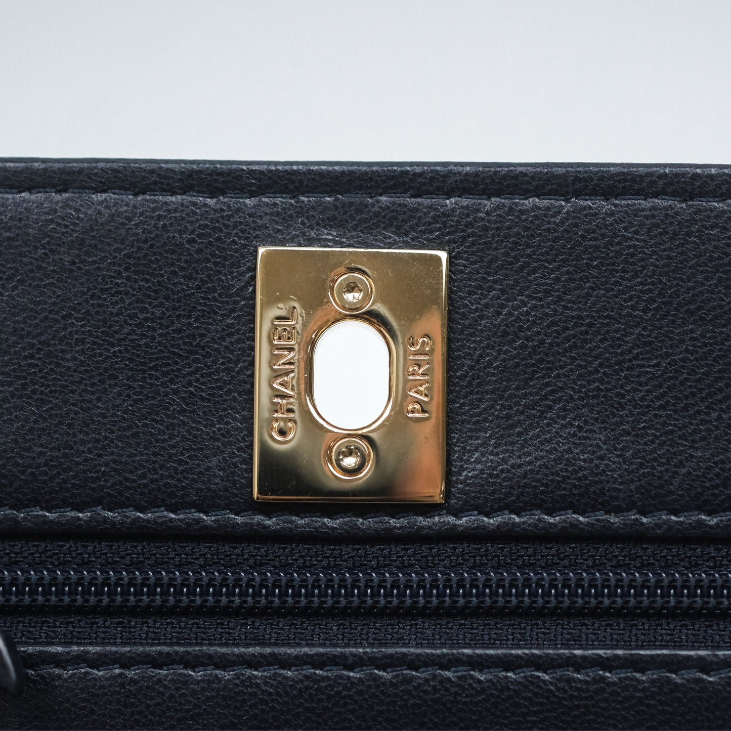 Chanel Trendy CC WOC Wallet On Chain Navy Lambskin Gold Hardware