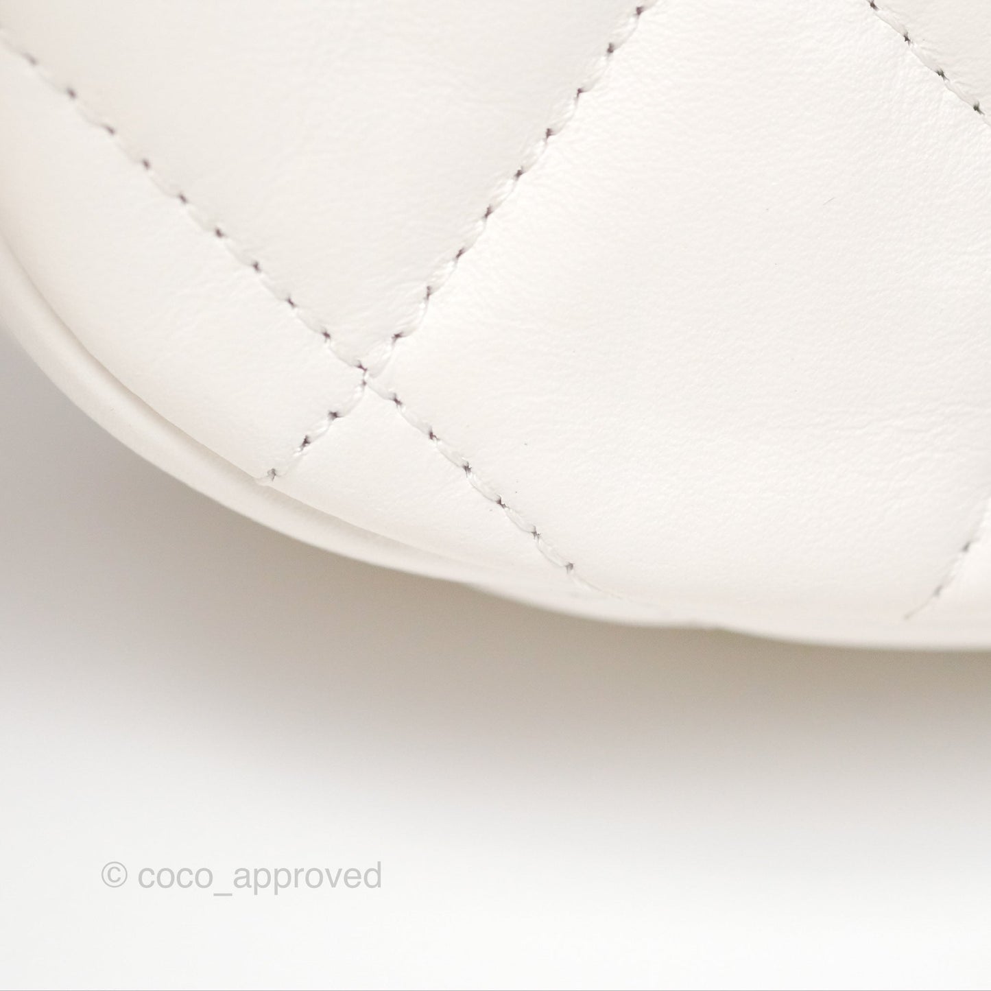 Chanel Hobo Bag White Aged Calfskin Aged Gold Hardware