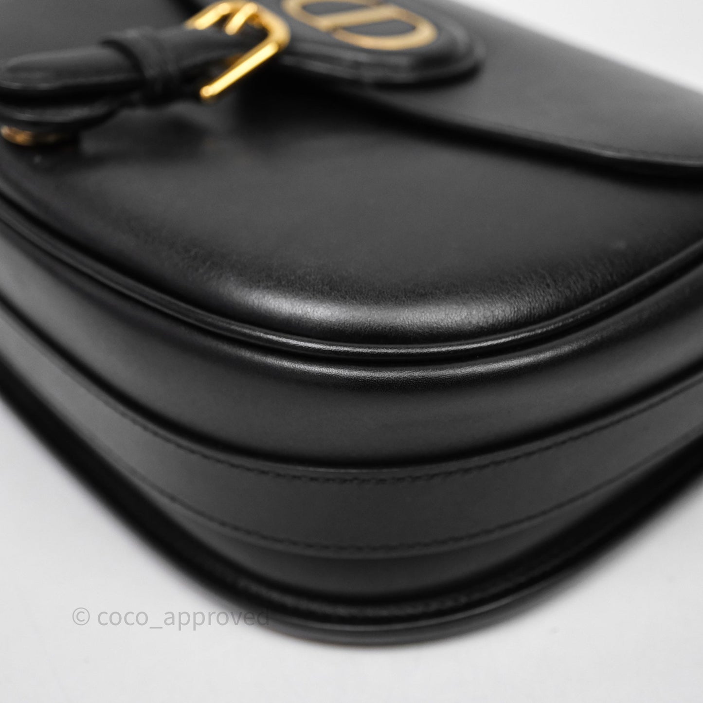 Christian Dior Medium Bobby Flap Black Box Calfskin