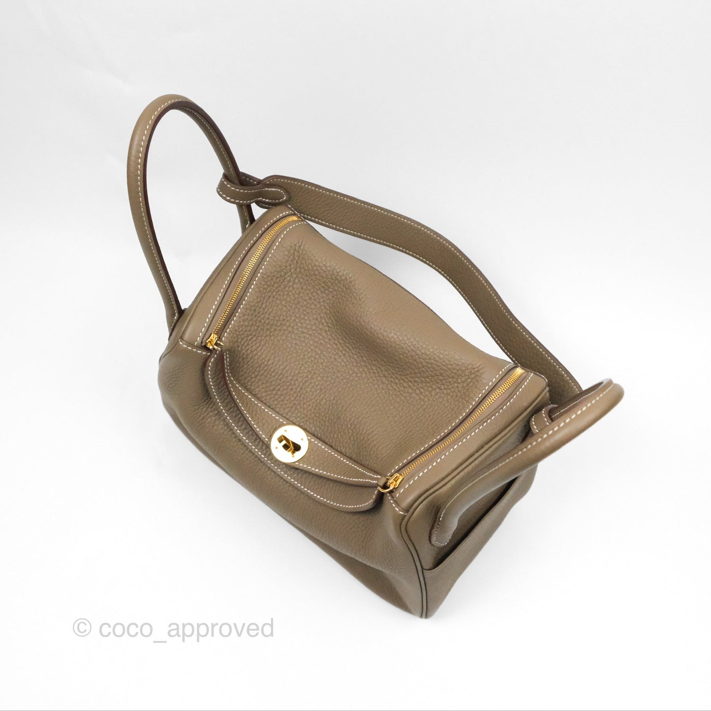 Hermès Lindy 26 Etoupe Clemence Gold Hardware