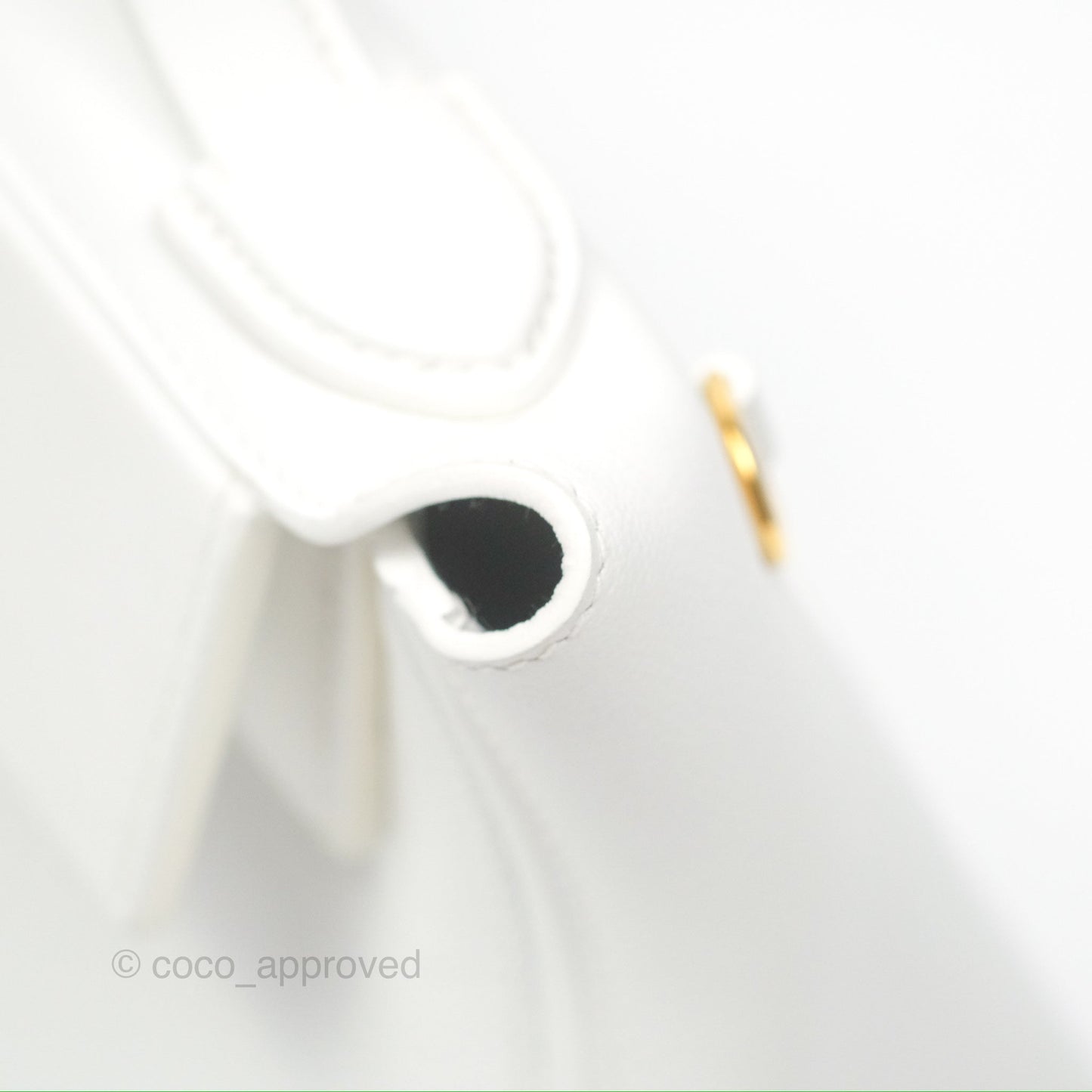 Hermès 24/24 21 Mini New White Evercolor/ Swift Gold Hardware
