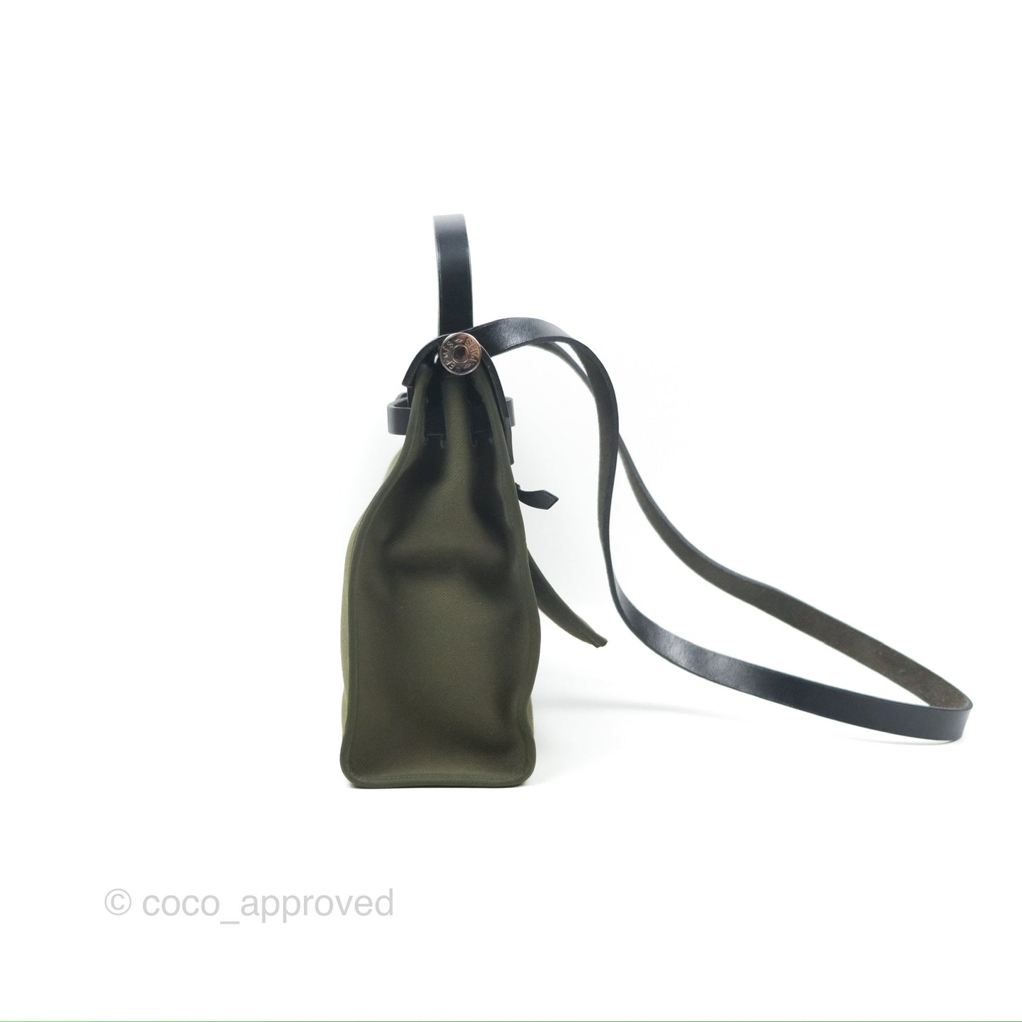 Hermès Herbag Zip 31 Khaki Canvas Palladium Hardware