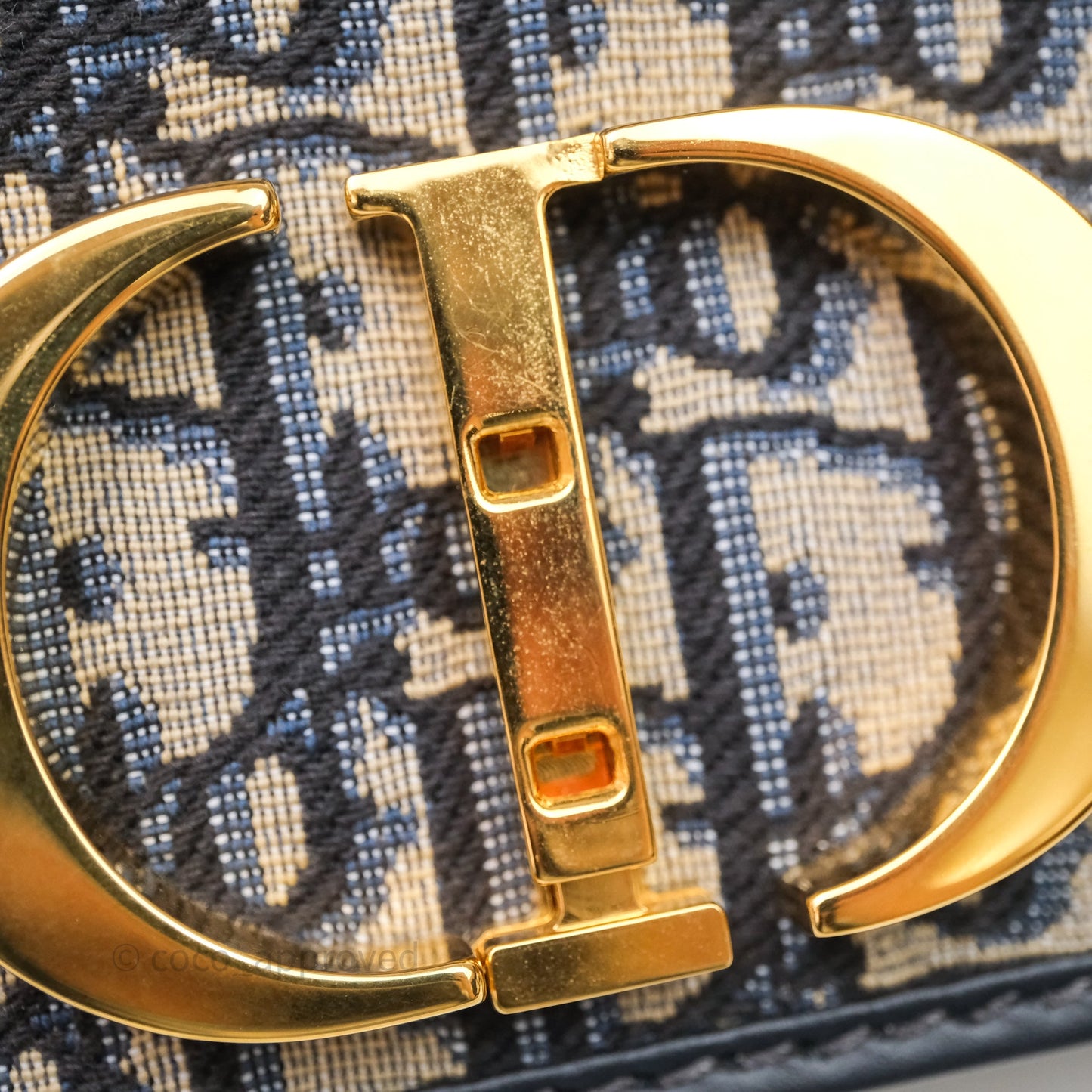Christian Dior 30 Montaigne Bag Blue Dior Oblique Jacquard Dior