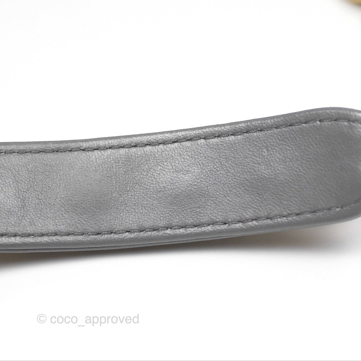 Chanel 19 Small Dark Grey Mixed Hardware