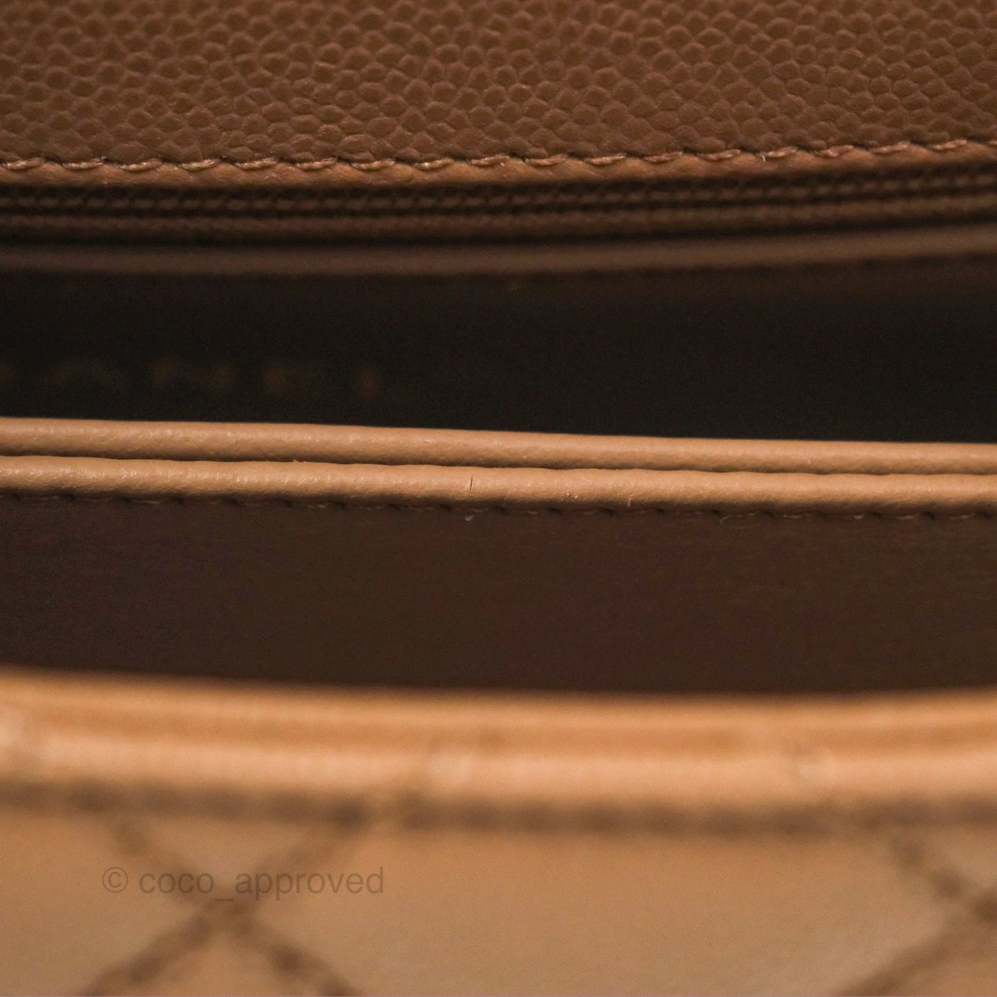 Chanel Mini Coco Handle Dark Beige Caviar Gold Hardware