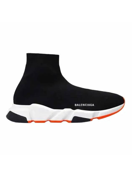 Luxury Balenciaga Speed Runner High Top Sneakers Black Orange