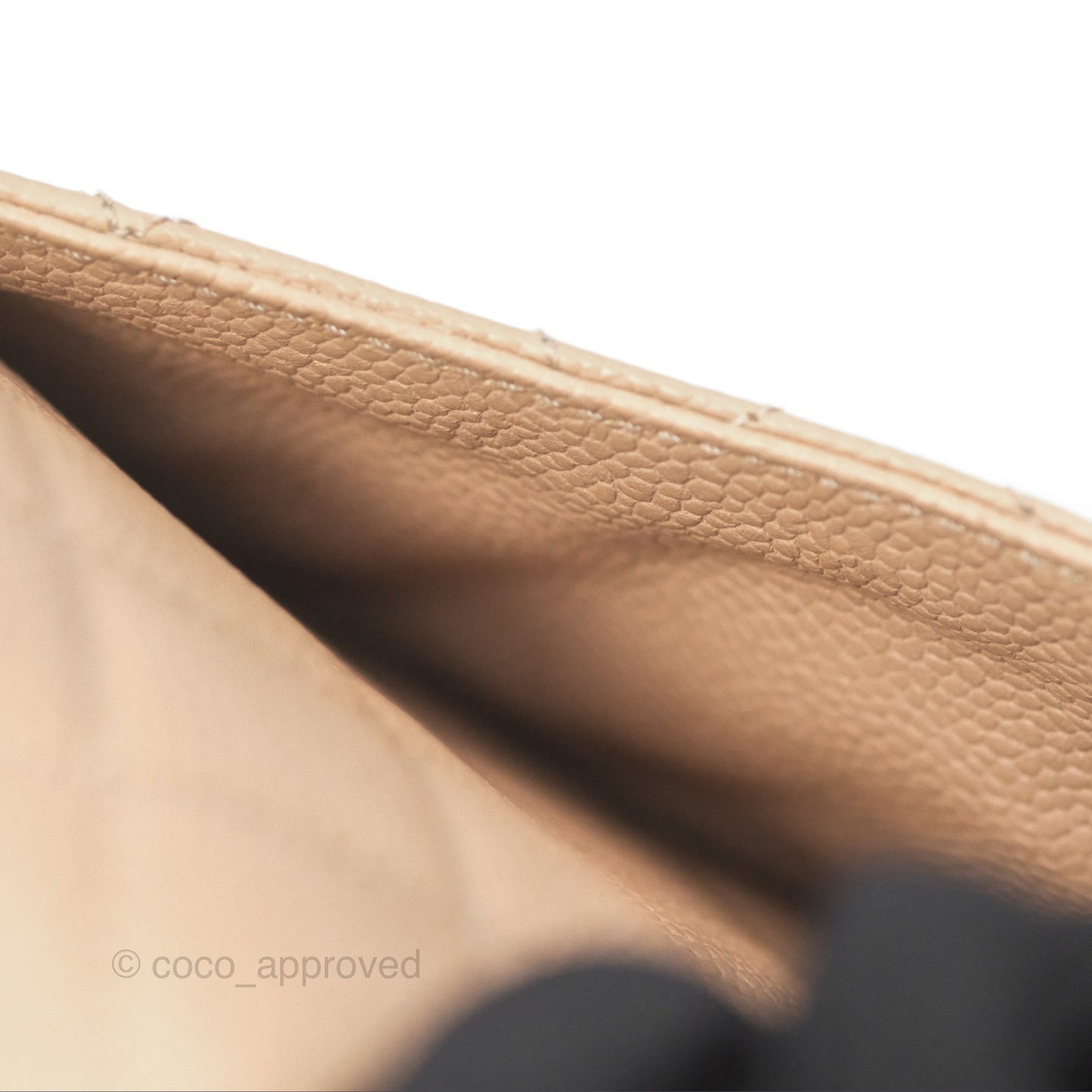 Chanel Quilted Small CC Filigree Flap Beige Black Caviar