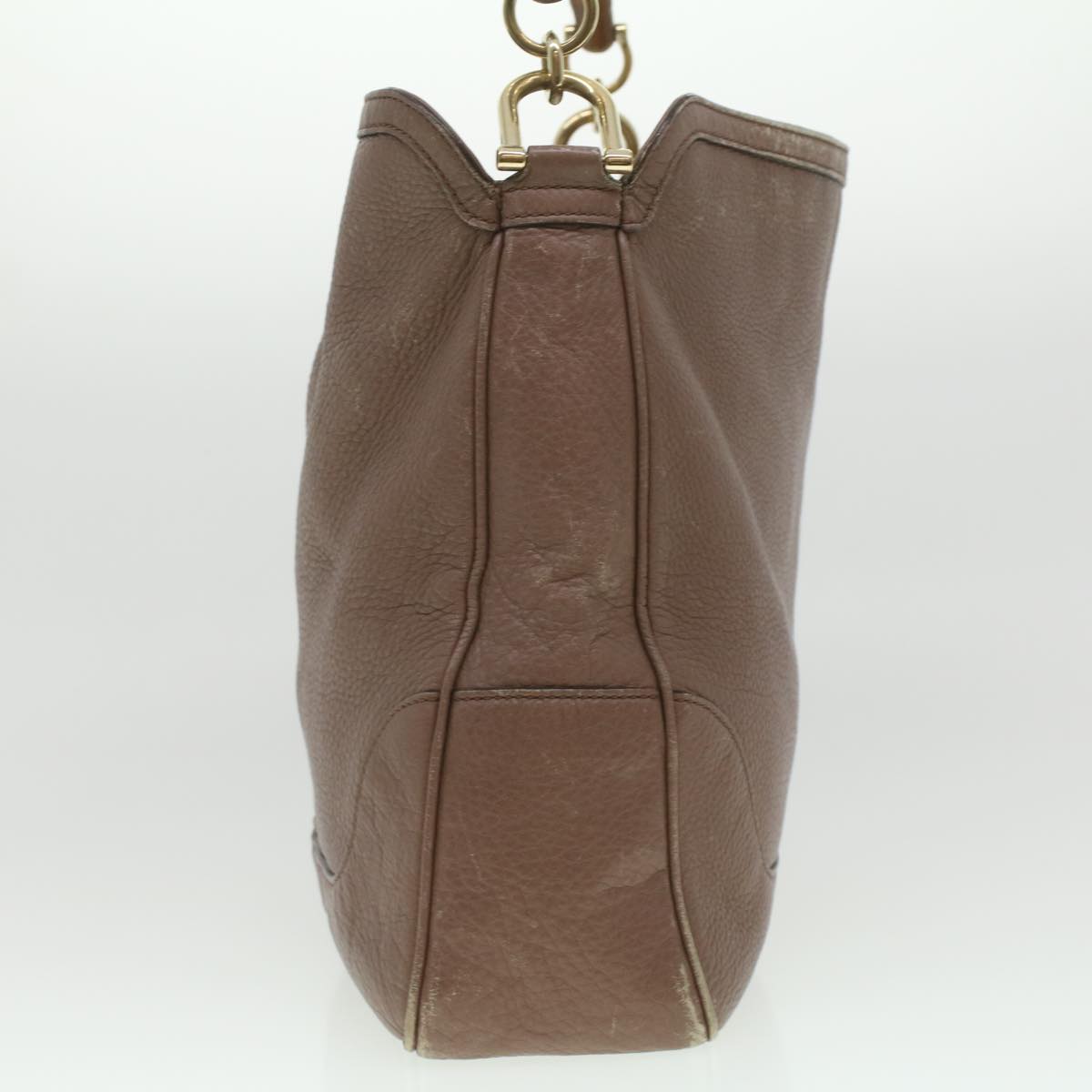 Luxury Gucci Bamboo Hand Bag Leather 2way Pink Brown 282315 Auth 37362