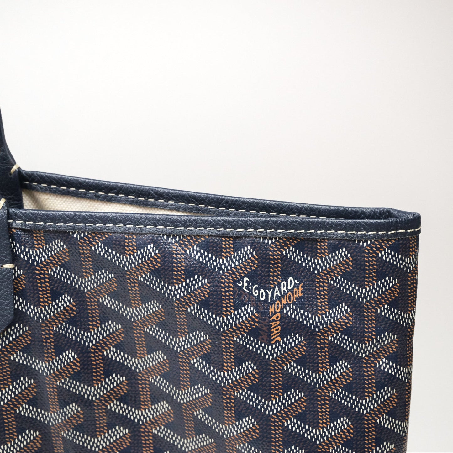 Goyard St. Louis Tote PM Navy/Tan