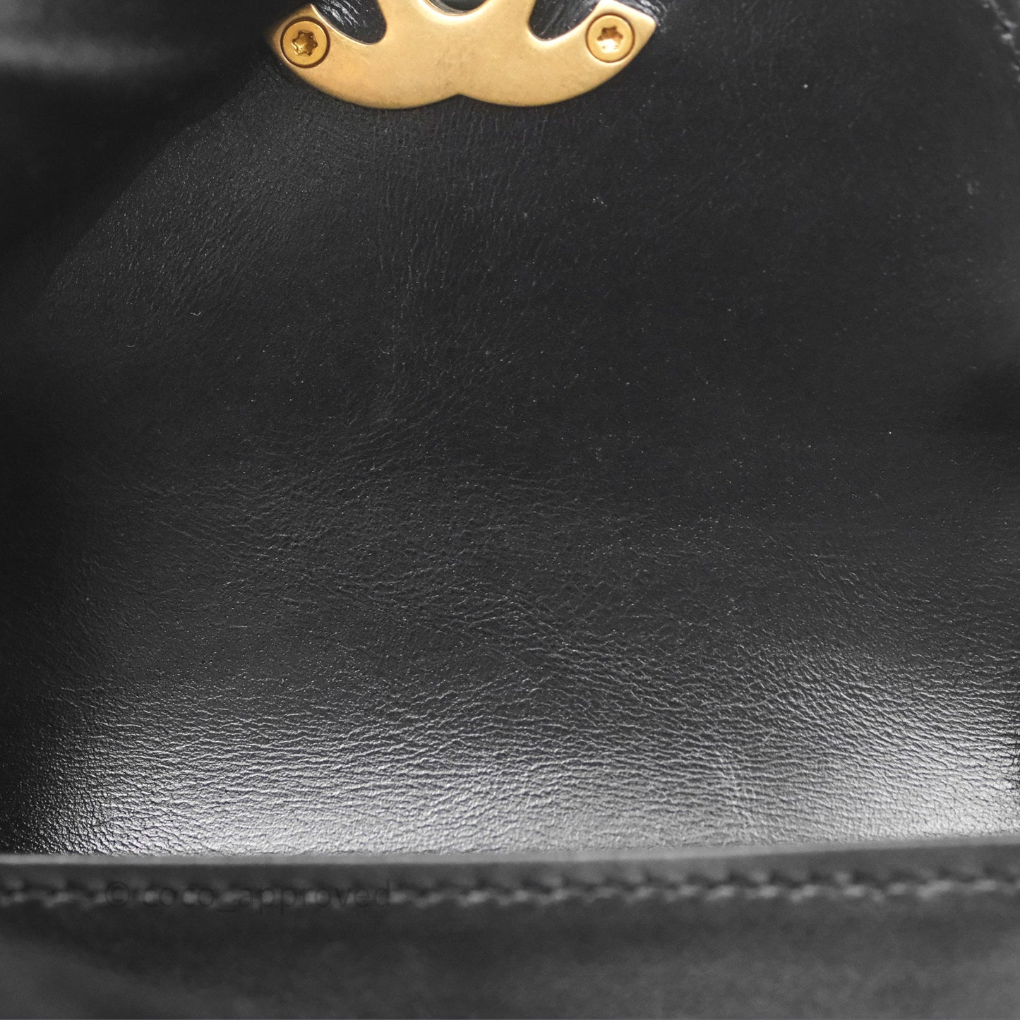 Chanel Kelly Bag Quilted Black Shiny Crumpled Calfskin Aged Gold Hardware