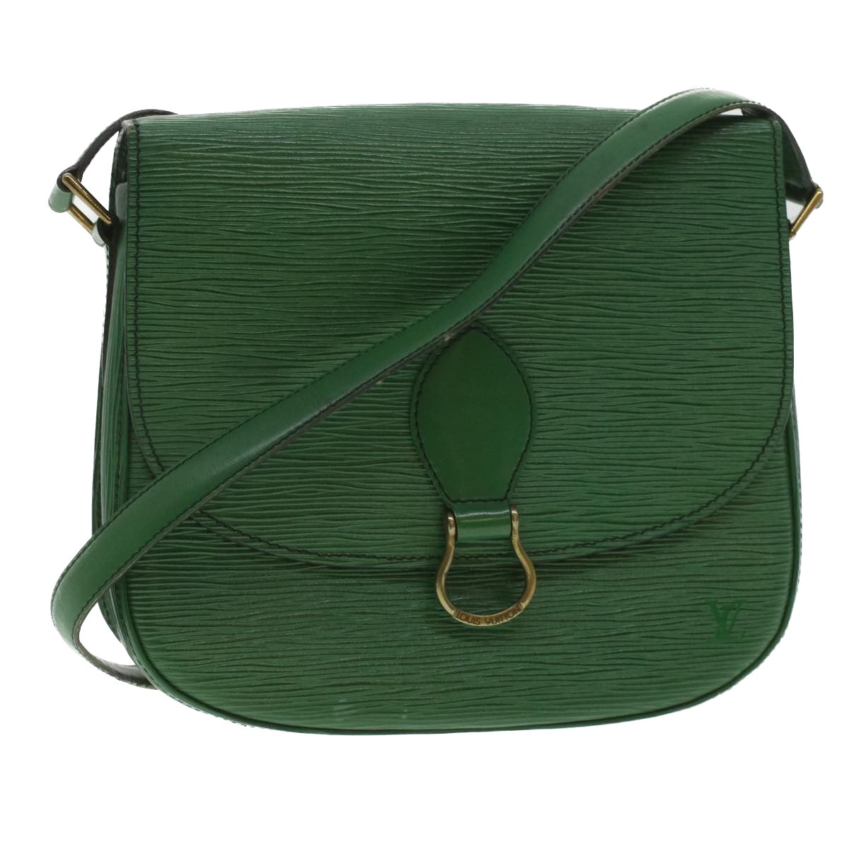 LOUIS VUITTON Epi Saint Cloud GM Shoulder Bag Green L568 LV 37396