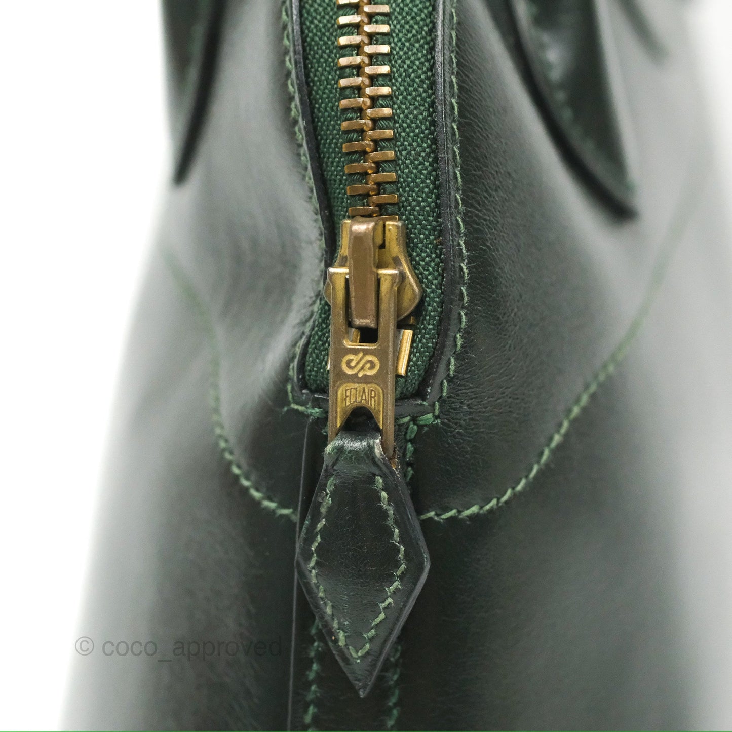 Hermès Vintage Bolide 27 Dark Green Box Leather Gold Hardware