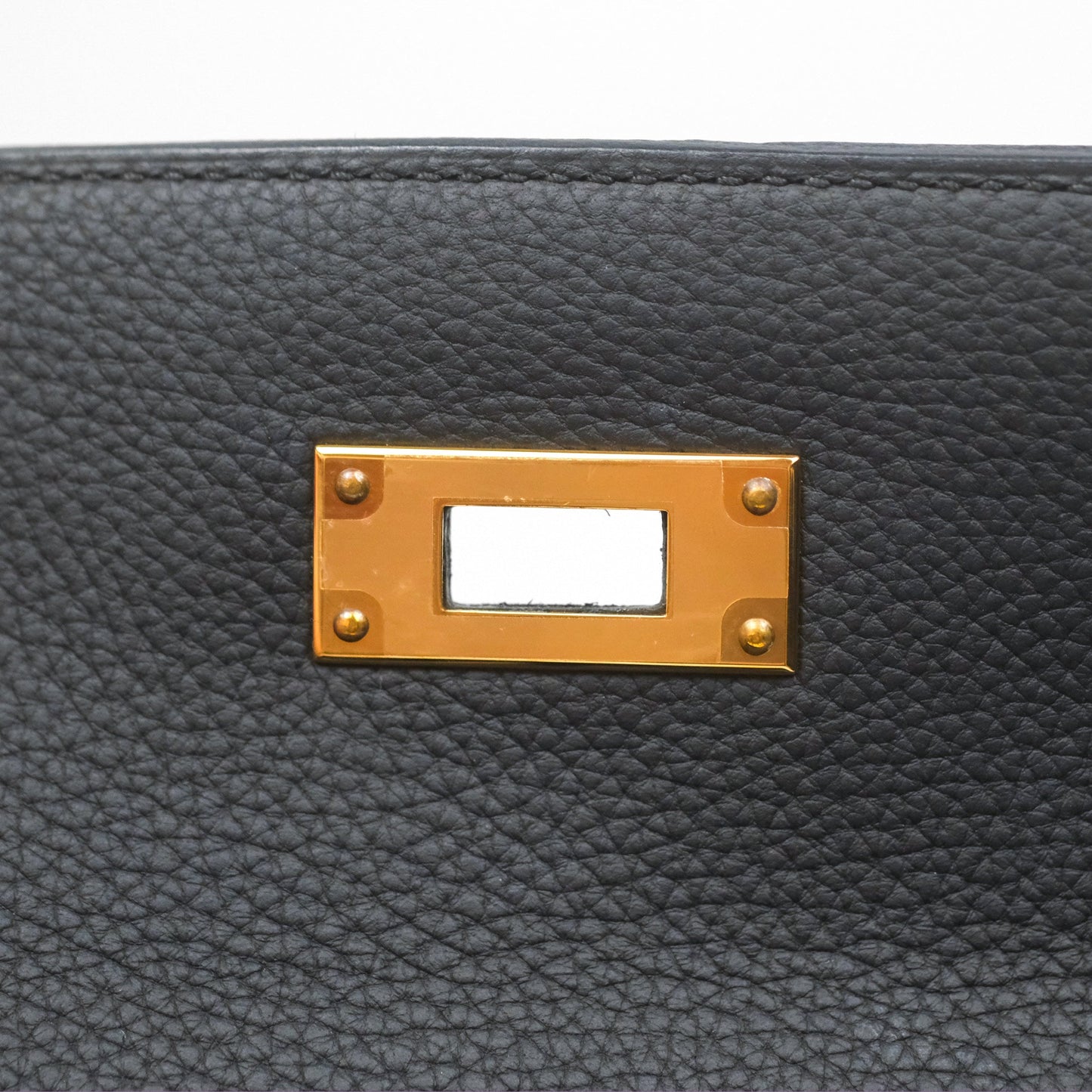 Hermès Retourne Kelly 28 Black Noir 89 Togo Gold Hardware