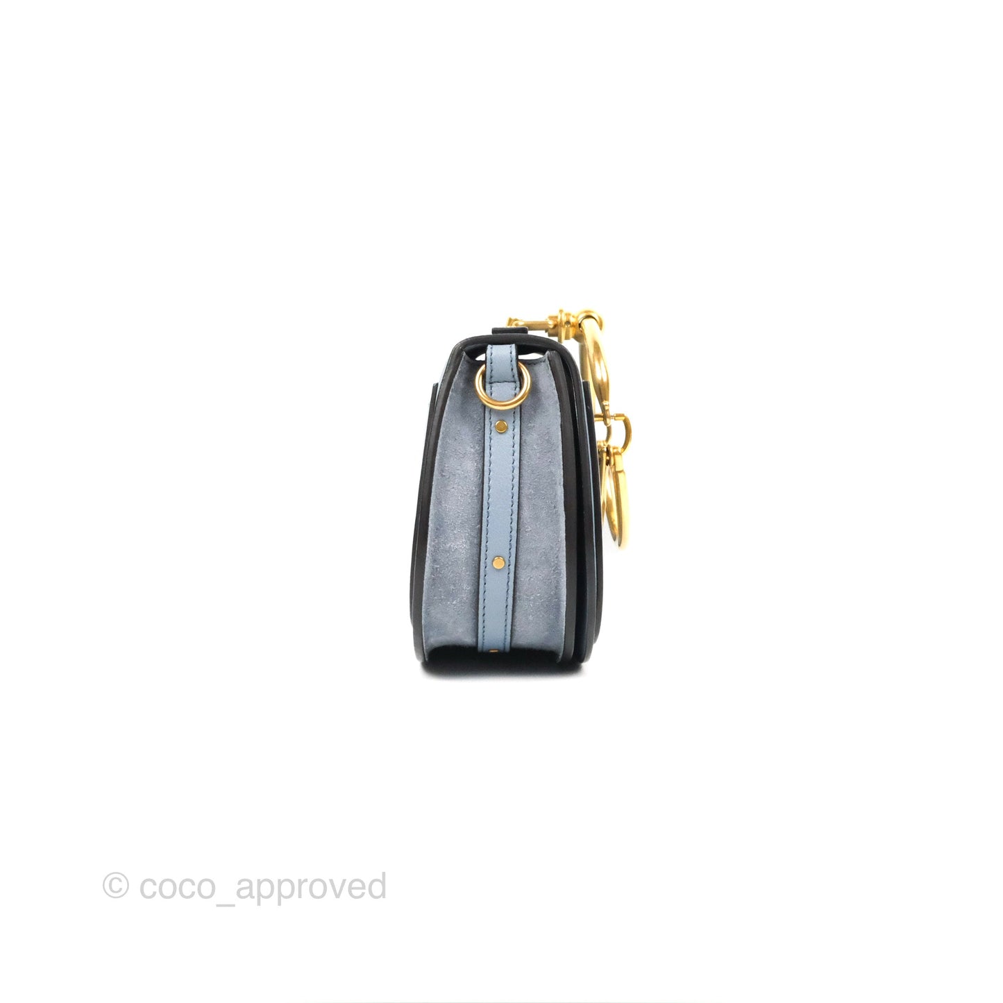 Chloé Nile Crossbody Bag Blue Calfskin