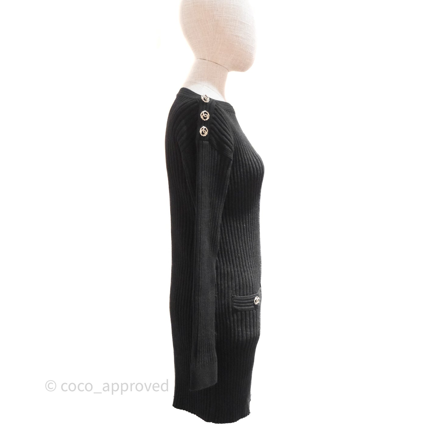 Chanel Knit Dress Black Size 34
