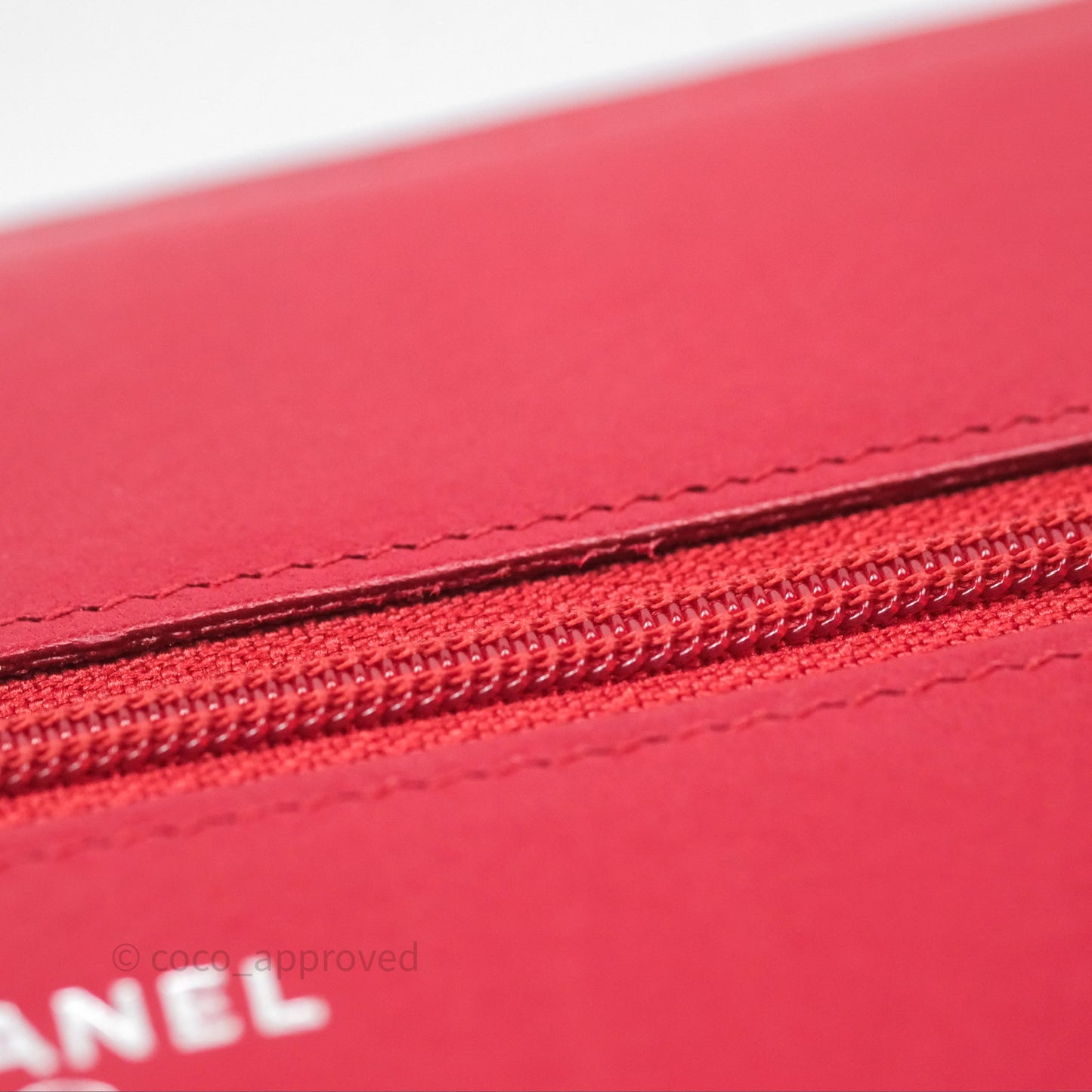 Chanel Boy Wallet on Chain WOC Red Lambskin Ruthenium Hardware