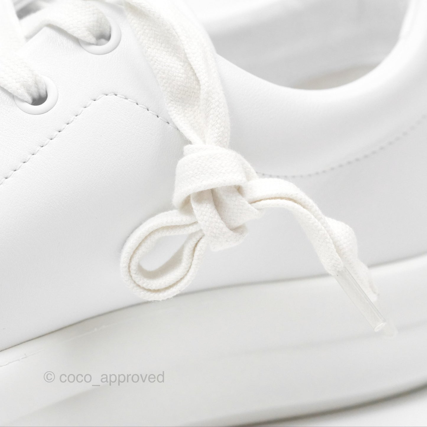 Hermès Happy Sneaker in White Calfskin Size 36.5