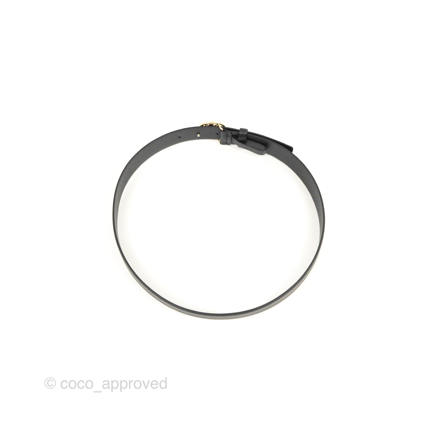 Chanel Round Pearl CC Crystal Belt Black 20B Size 75 20B