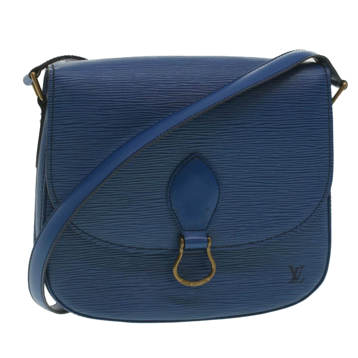 LOUIS VUITTON Epi Saint Cloud GM Shoulder Bag Blue M52195 LV 37446