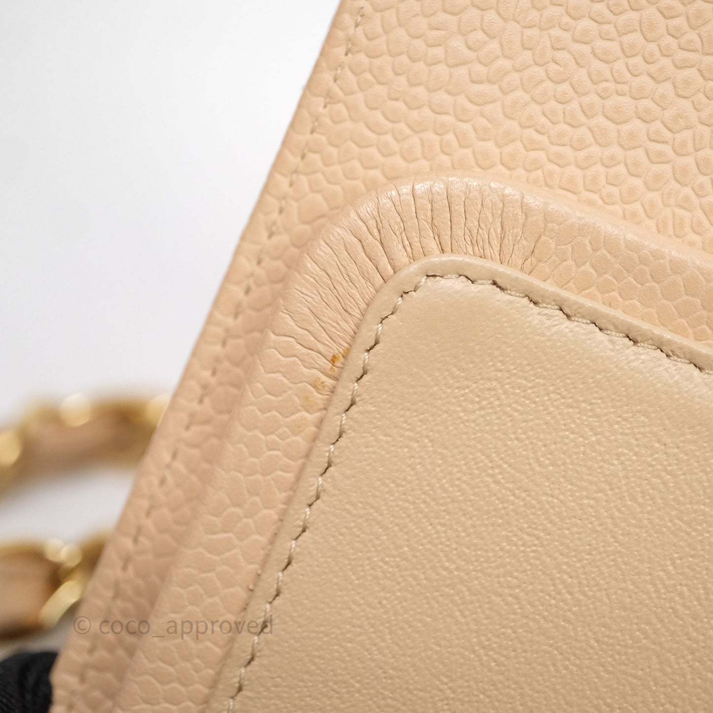 Chanel Jumbo Double Flap Beige Caviar Gold Hardware⁣⁣
