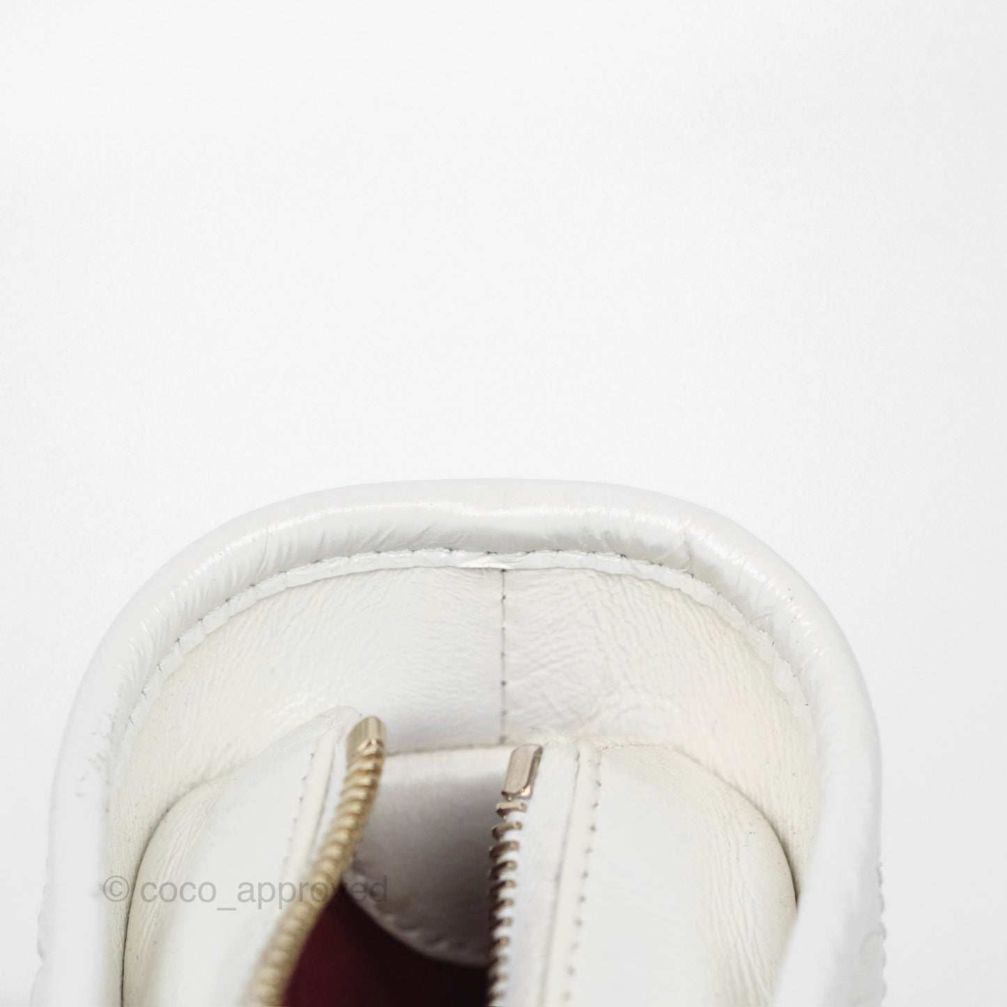 Chanel Small Gabrielle Hobo Quilted White Aged Calfskin