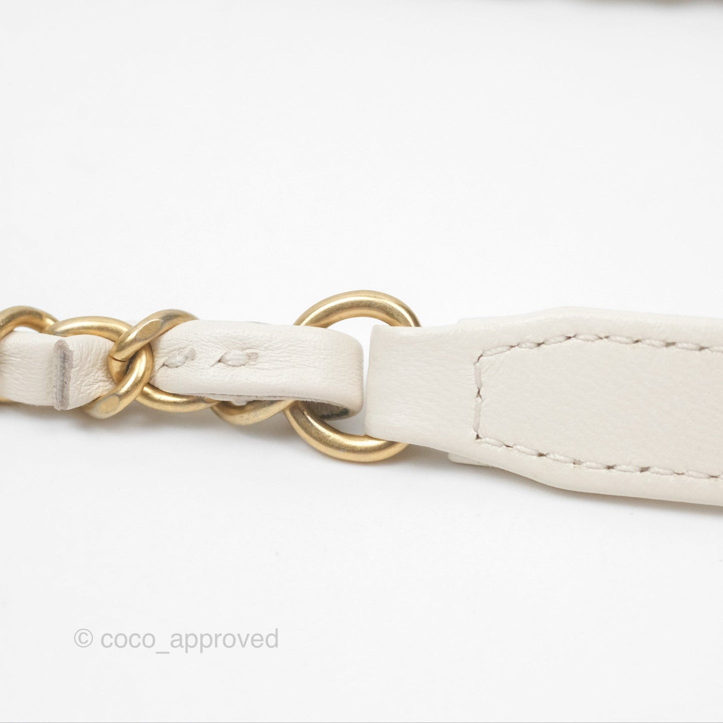 Chanel Quilted Drawstring Bucket Bag Ivory Lambskin Aged Gold Hardware